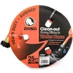 RHINOFLEX 25' GRAY/BLACK WTR HOSE