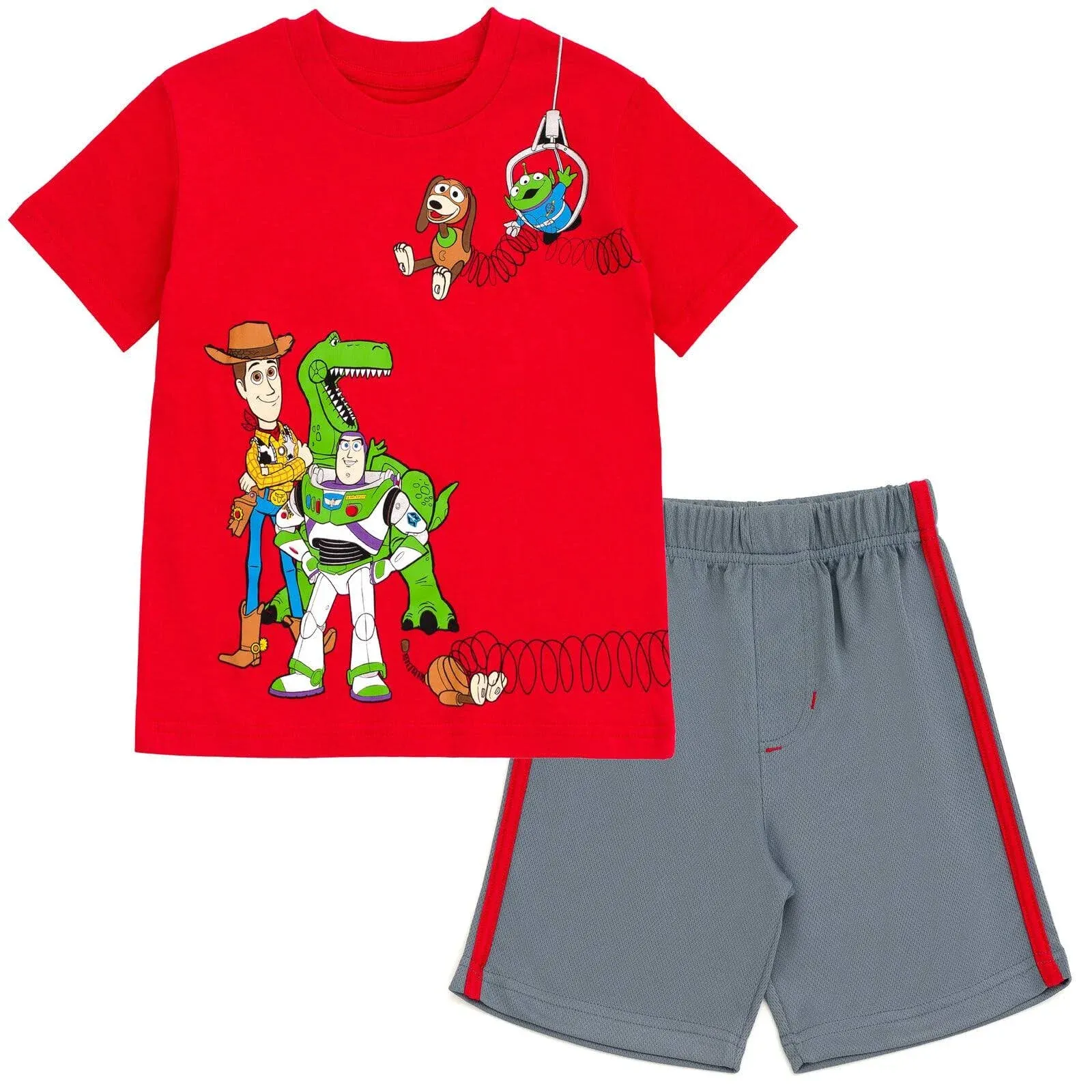 Disney Pixar Toy Story Woody Buzz Lightyear Slinky Dog Toddler Boys T-Shirt and ...