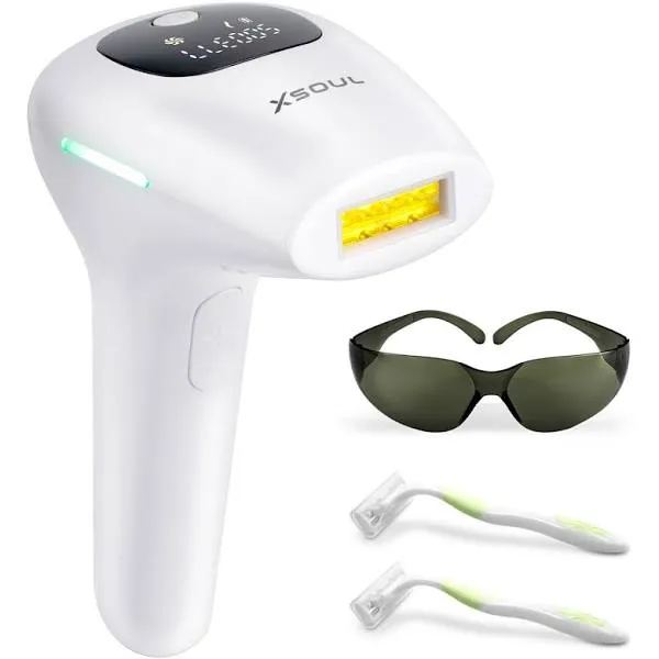 XSOUL Laser Hair Removal for Women and Men (2023 Enhanced Version), IPL Hair Removal Device, at-Home Painless Hair Remover on Armpits Back Legs Arms Face Bikini Line, Corded -Dermaflash Pro