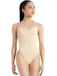 Capezio Women's Camisole Leotard with Clear Transition Straps, Nude, Small