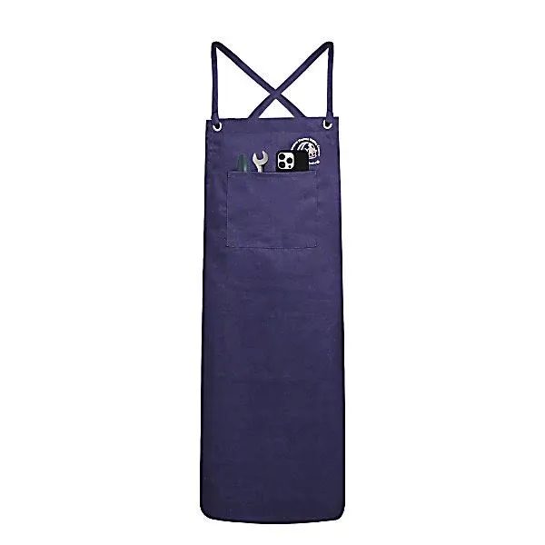 Strongarm Blue Welding Apron Flame Resistant Arc-Rated with X-tech Comfort Fastening Straps 24x36 (2023 Version)