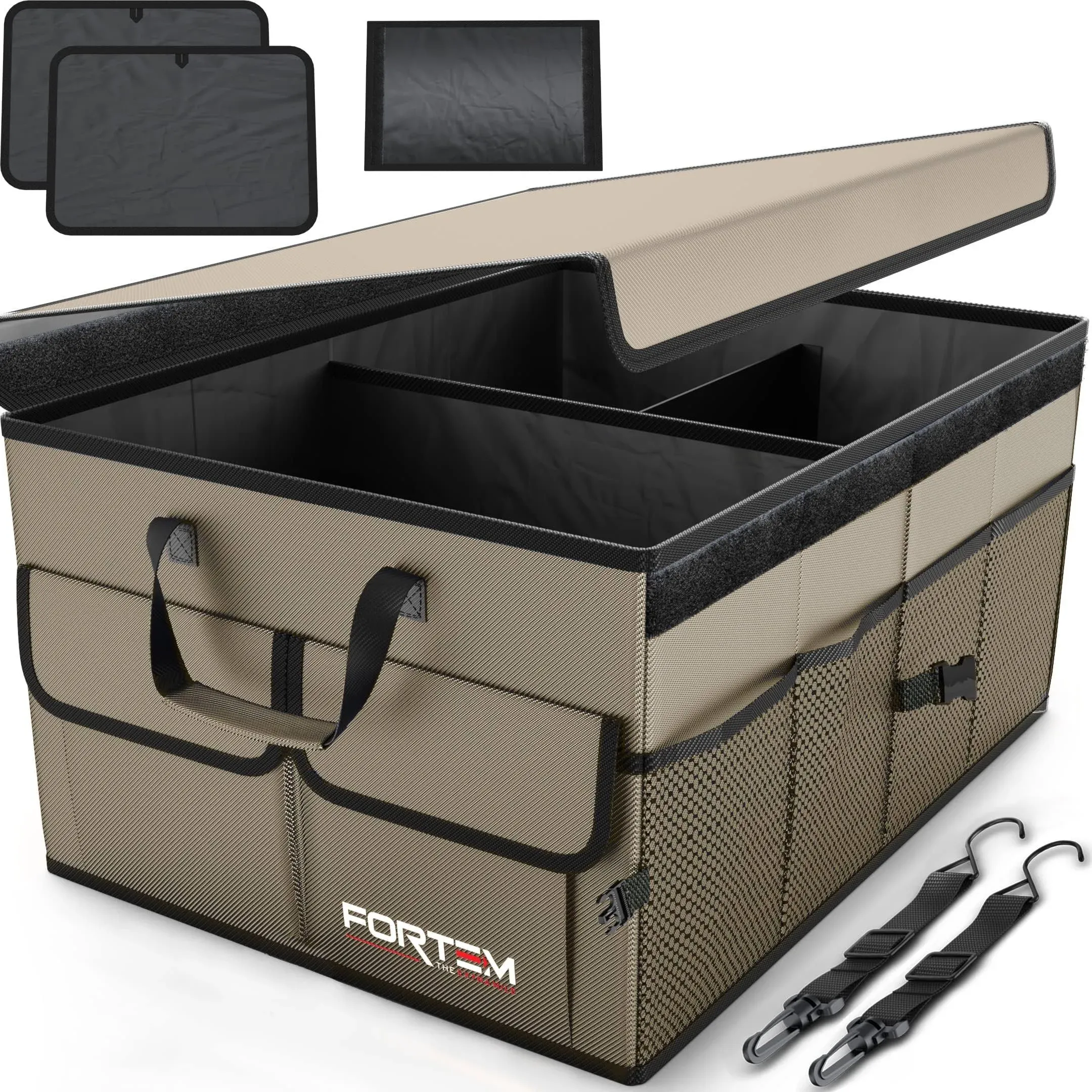 FORTEM Car Trunk Organizer Car Storage Organizer Collapsible Multi C