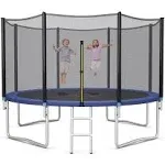 8/10/12/14/15/<wbr/>16&#039; Outdoor Trampoline Bounce Combo W/Safety Closure Net Ladder