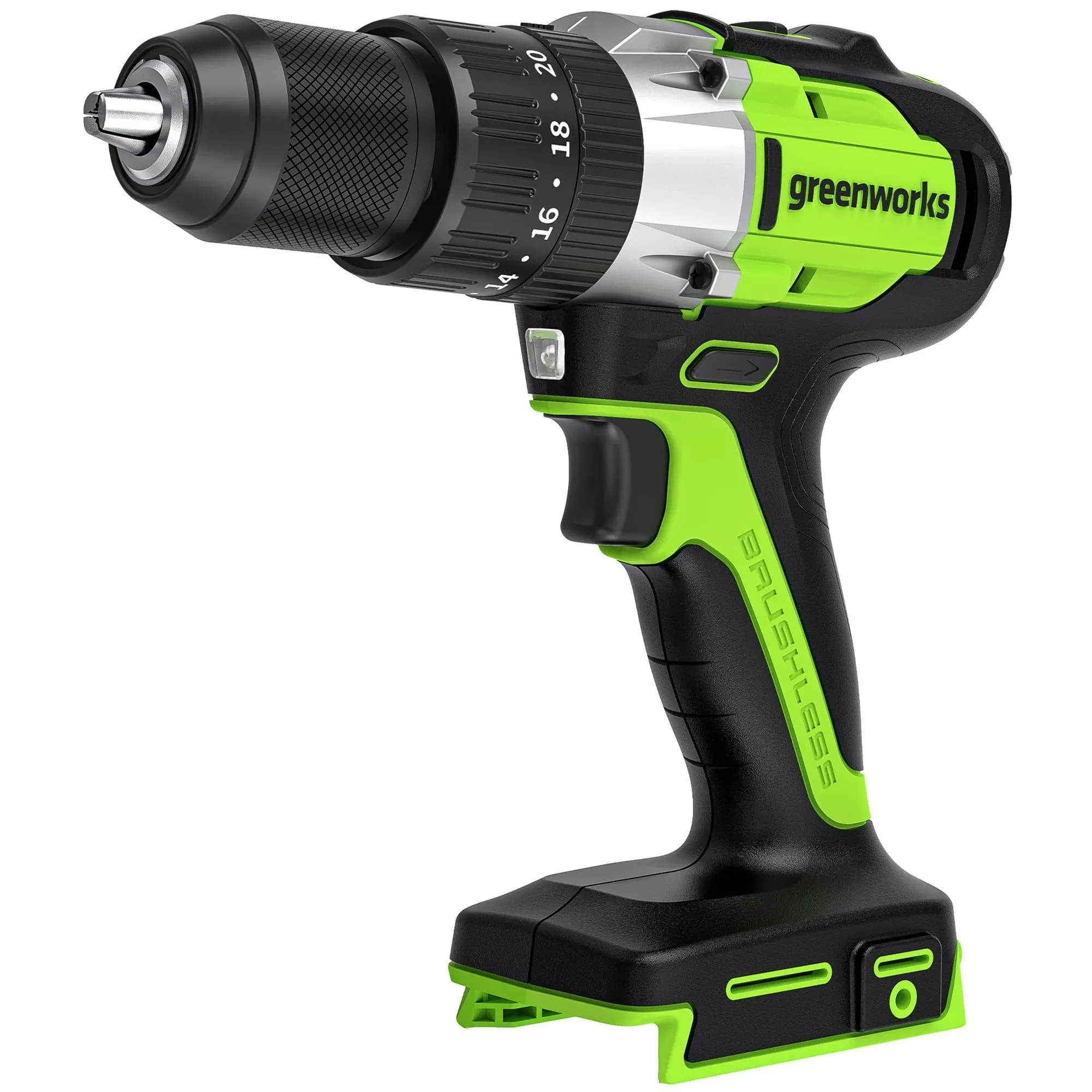 Greenworks 1/2 in. 24-Volt Battery Cordless Brushless Hammer Drill (Tool-Only)