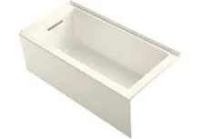 Kohler Underscore 60" x 30" alcove bath with integral apron, integral flange and Left-Hand Drain