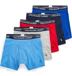 Polo Ralph Lauren Classic Cotton Assorted Boxer Briefs 5-Pack - XL