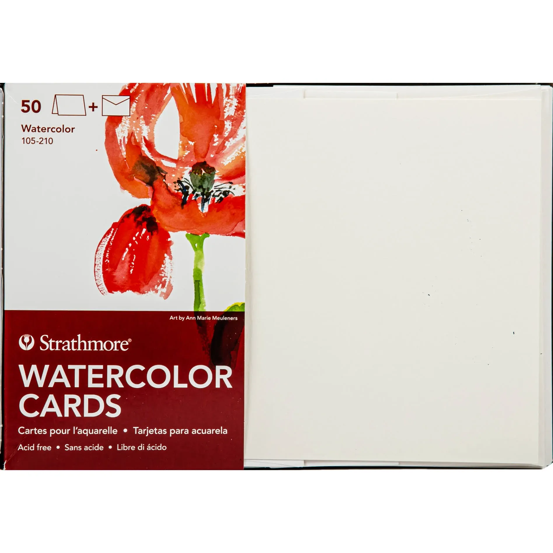 Strathmore Watercolor Cards & Envelopes 5"X6.875" 50 Pkg