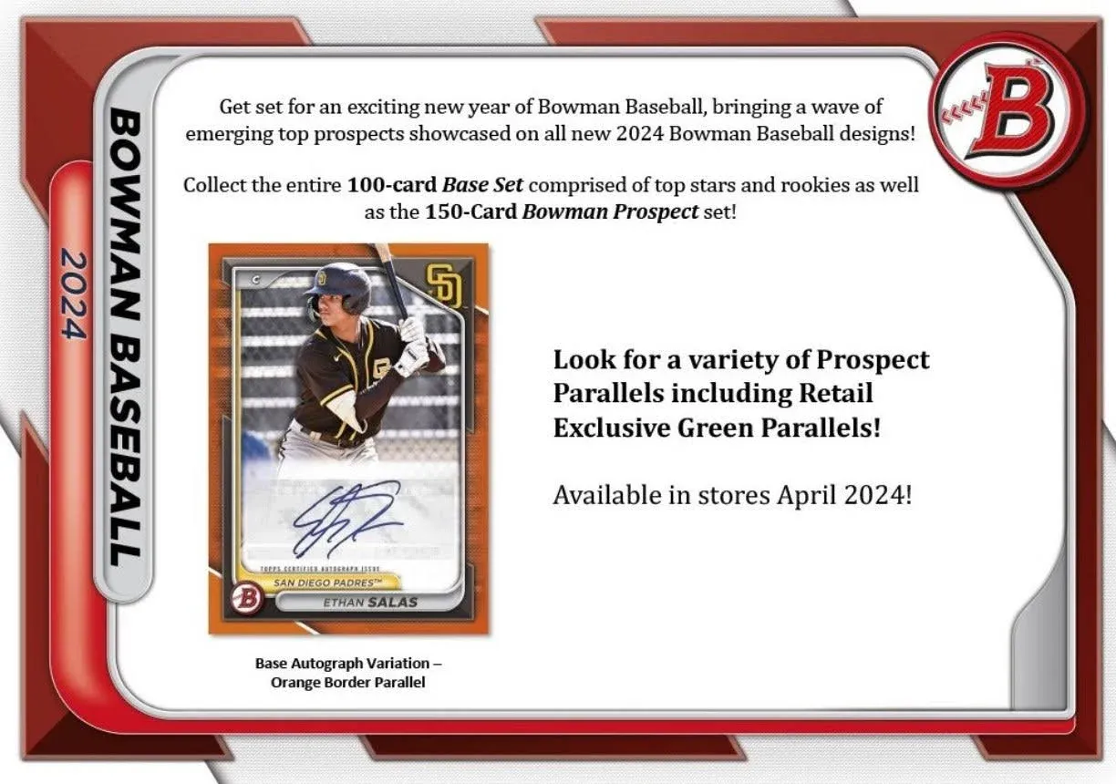 2024 Bowman Baseball Value Blaster Box