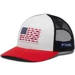 Columbia PFG Mesh Fish Flag Snap Back - Vivid Blue/ White