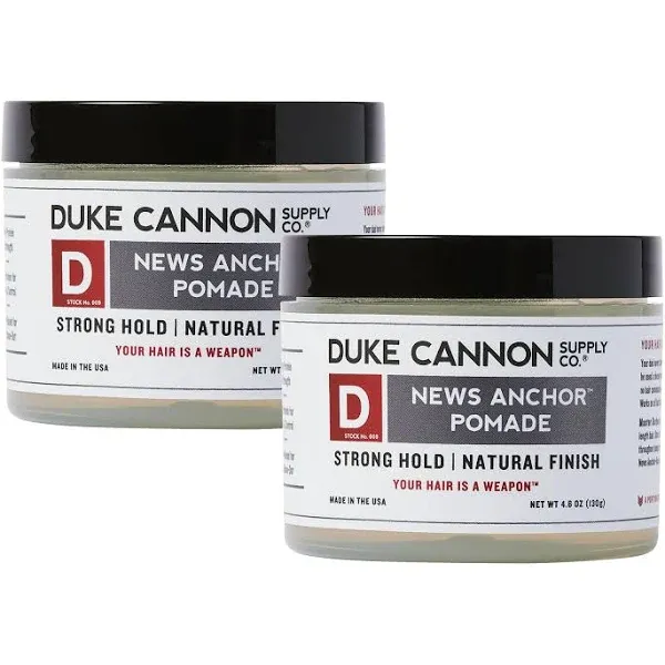 Duke Cannon News Anchor Hold Pomade (Pack of 2, NEWS ANCHOR)