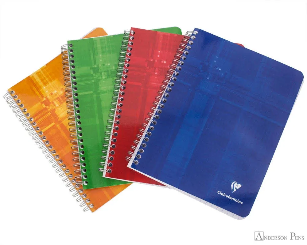 Clairefontaine - Wirebound Notebook 6.75" x 8.63" French or College Ruled – 120 Pages