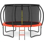 Jumpzylla 12ft Trampoline with Enclosure Red