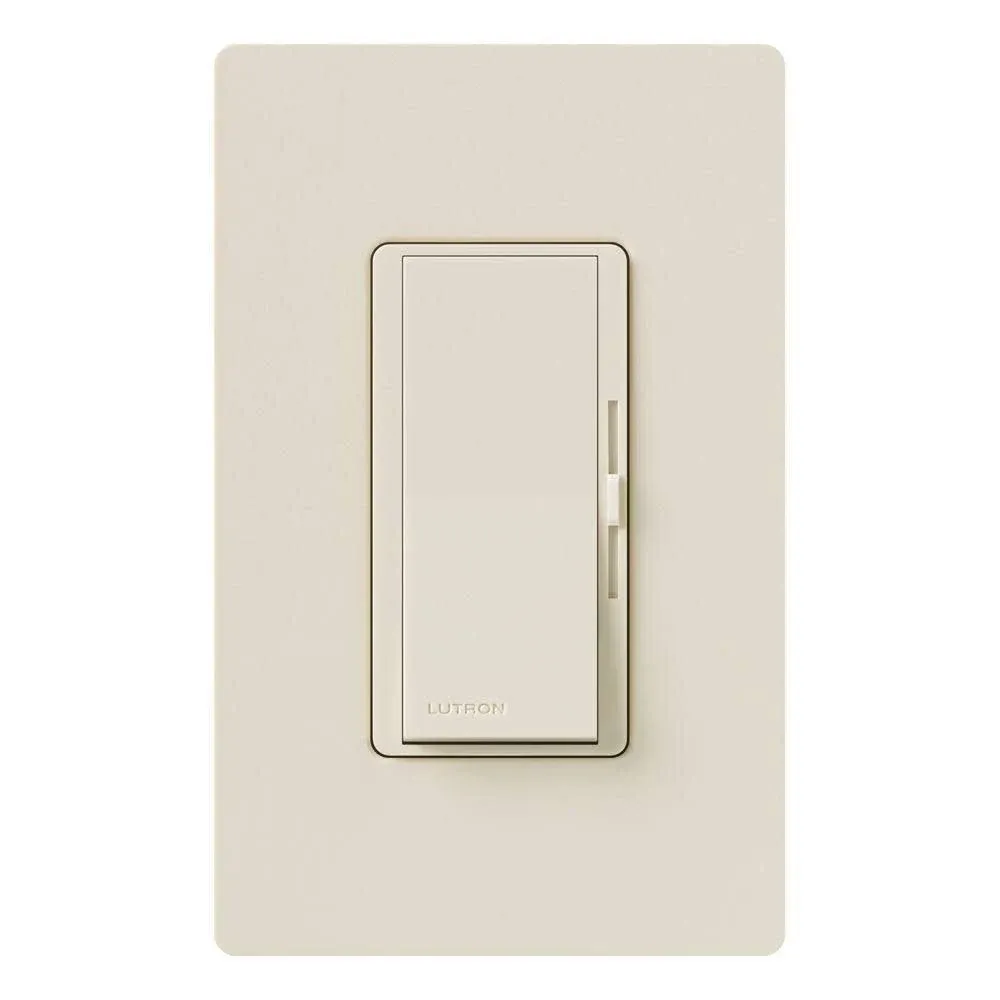 Lutron DVWFSQ-FH-LA Diva 1.5-Amp Single Pole 3-Way 3-Speed Fan Control, Light Almond