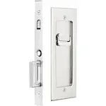 Emtek Modern Rectangular Privacy Pocket Door Mortise Lock (Polished Chrome)