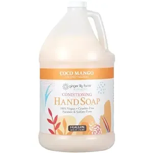 Ginger Lily Farms Botanicals All-Purpose Liquid Hand Soap Refill, Coco Mango, 100% Vegan & Cruelty-Free, Coconut Mango Scent, 1 Gallon (128 fl oz)