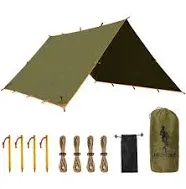 FREE SOLDIER Waterproof Portable Tarp Multifunctional Outdoor Camping Traveling Awning Backpacking Tarp Shelter Rain Tarp