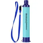 Membrane Solutions Personal Water Filter, Survival Filtration Straw Portable Gear, Emergency Preparedness, Supply for Drinking Hiking Camping Travel