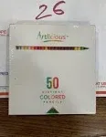 Artlicious - 50 Premium Distinct Colored Pencils for Adult Coloring Books - Bo..