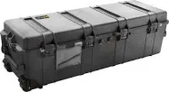 Pelican 1740 Transport Long Case with Foam, 9.57&#034; Bottom Depth, Desert Tan