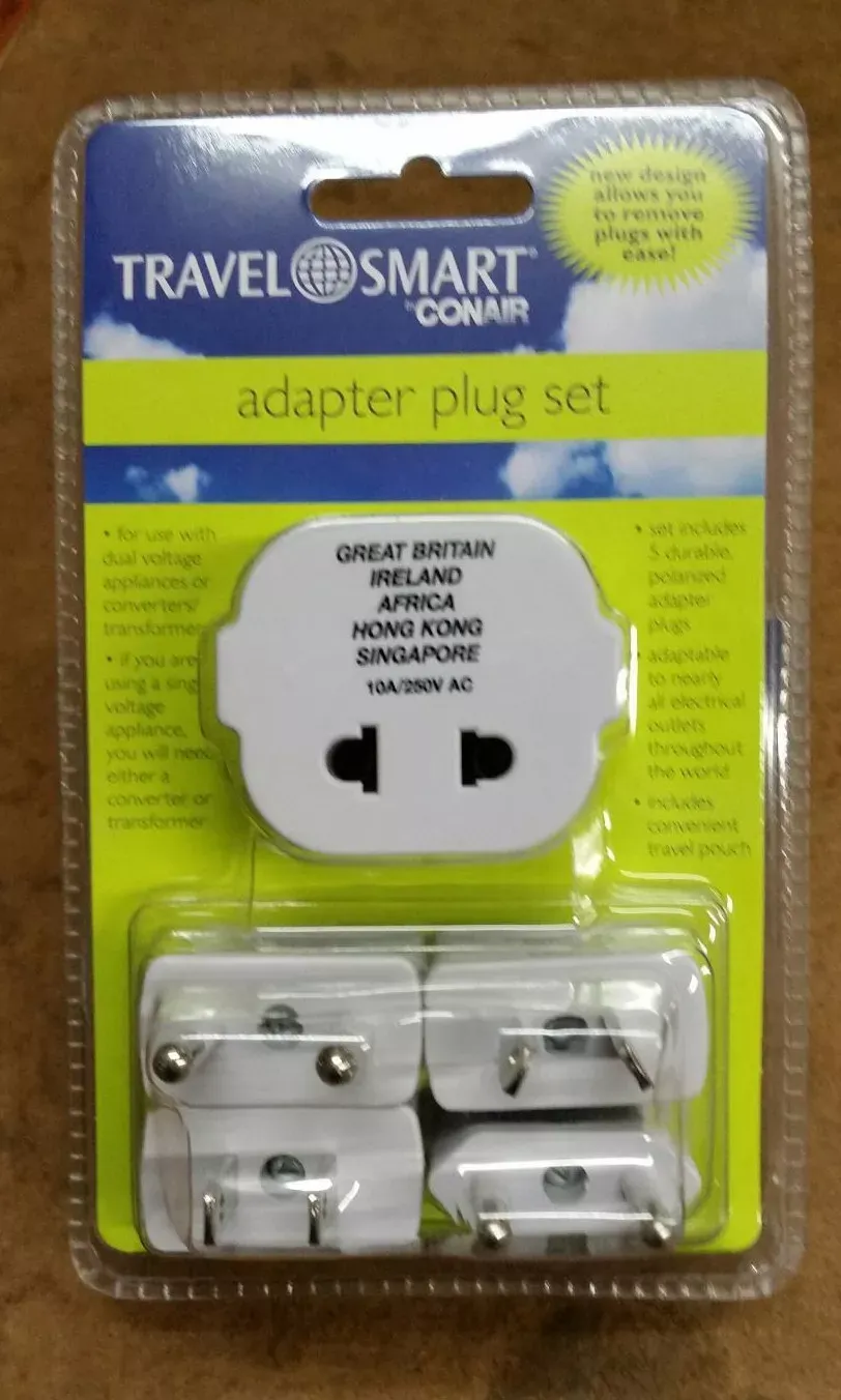 Conair Travel Smart adapter plug set # M600E