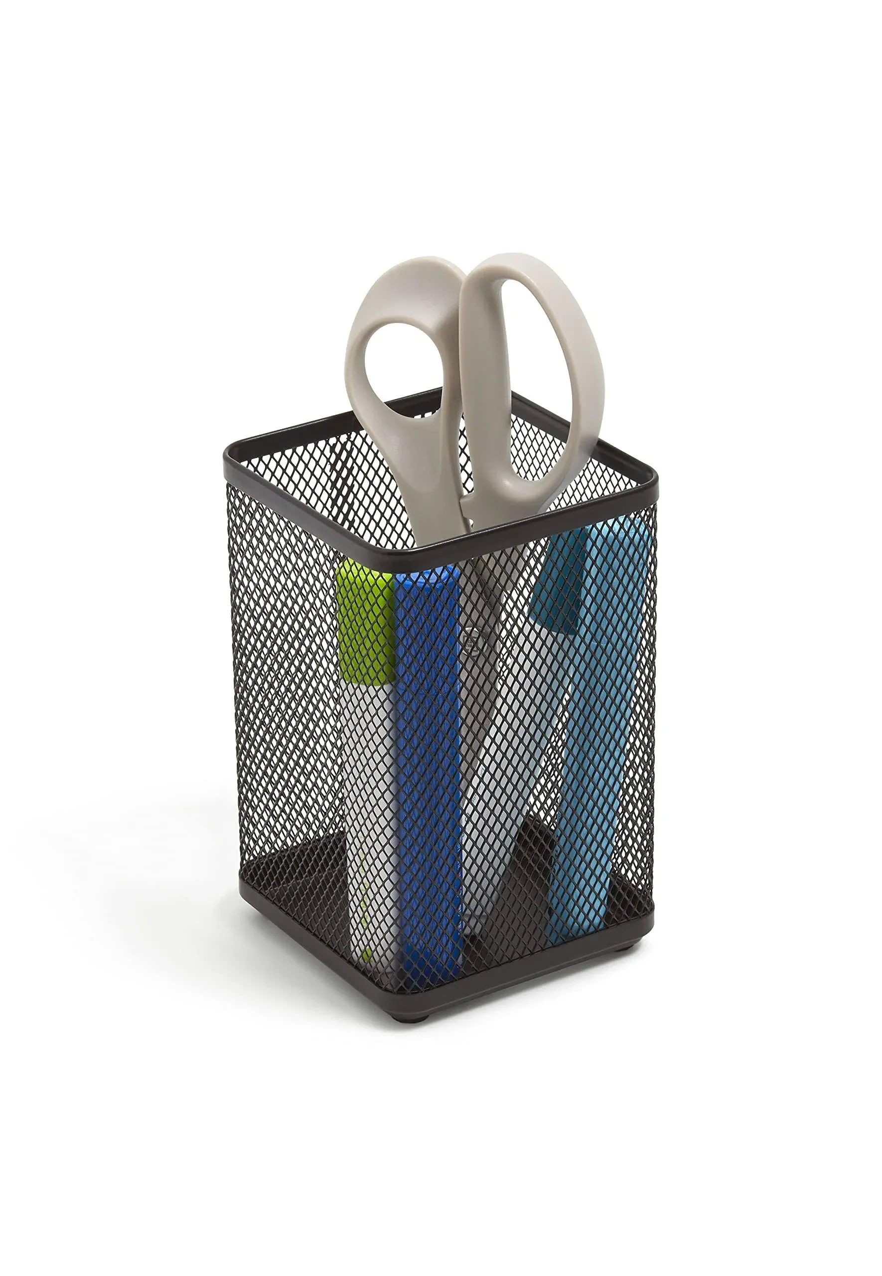 Tru Red Wire Mesh Jumbo Pencil Holder 4.33 x 4.33 x 6.69 Black