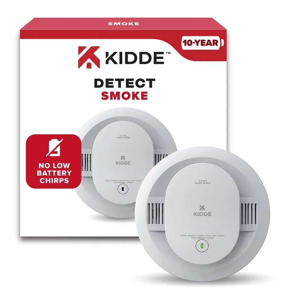 Kidde Detect 10-Year Battery Powered Smoke Alarm