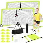 Soccer Goal - Set of 2 Soccer Nets, 6x4 ft Portable Pop Up Soccer Goals