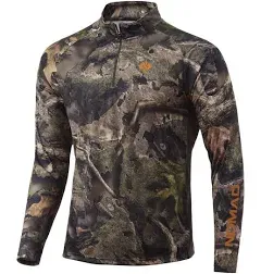 Nomad Men&#039;s 1/4 Zip Loose Fit Hunting Tee Long Sleeve L