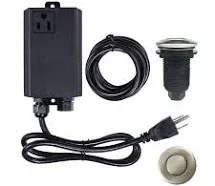 Garbage Disposal Air Switch Kit Sink Top Waste Stainless Steel On/Off Button By