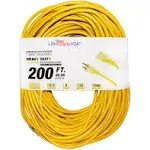 12/3 200 ft. SJTW Lighted End Heavy Duty Extension Cord