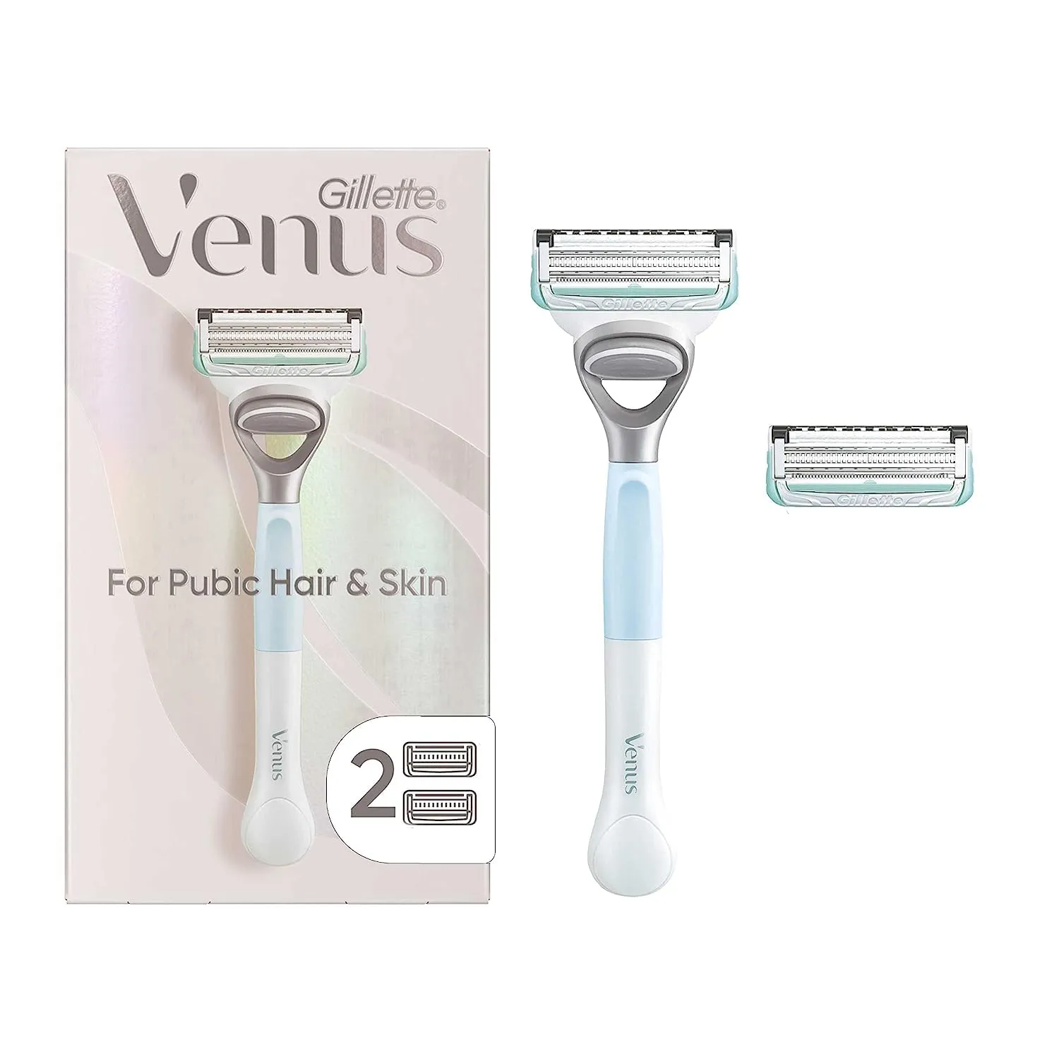 Gillette Venus Intimate Womens Razor Blade - 2 Refill cartridges NEW Box Demage