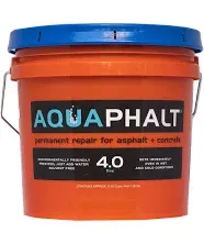 AQUAPHALT 4.0 Black Water-Based Asphalt and Concrete Patch 3.5 gal