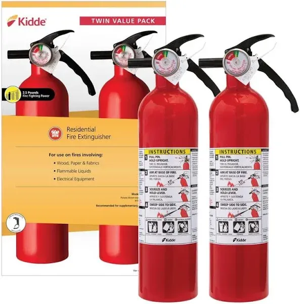 Kidde 2 Pack Fire Extinguishers