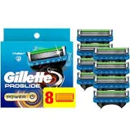 GILLETTE PROGLIDE *NEW PACKAGE* 8 PACK CARTRIDGES W/ PRECISION TRIMMER