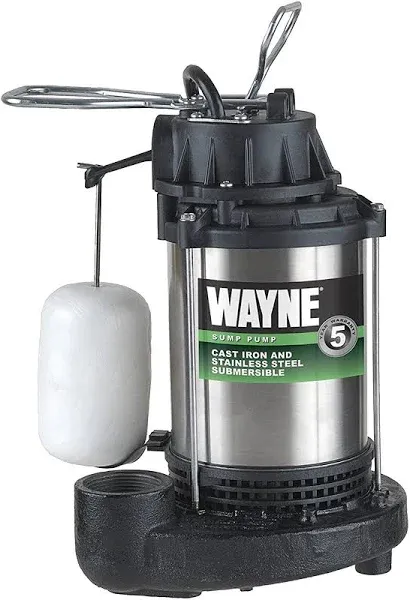 58321-WYN3 CDU980E 3/4 HP Submersible Cast Iron and Stainless Steel Sump Pump wi