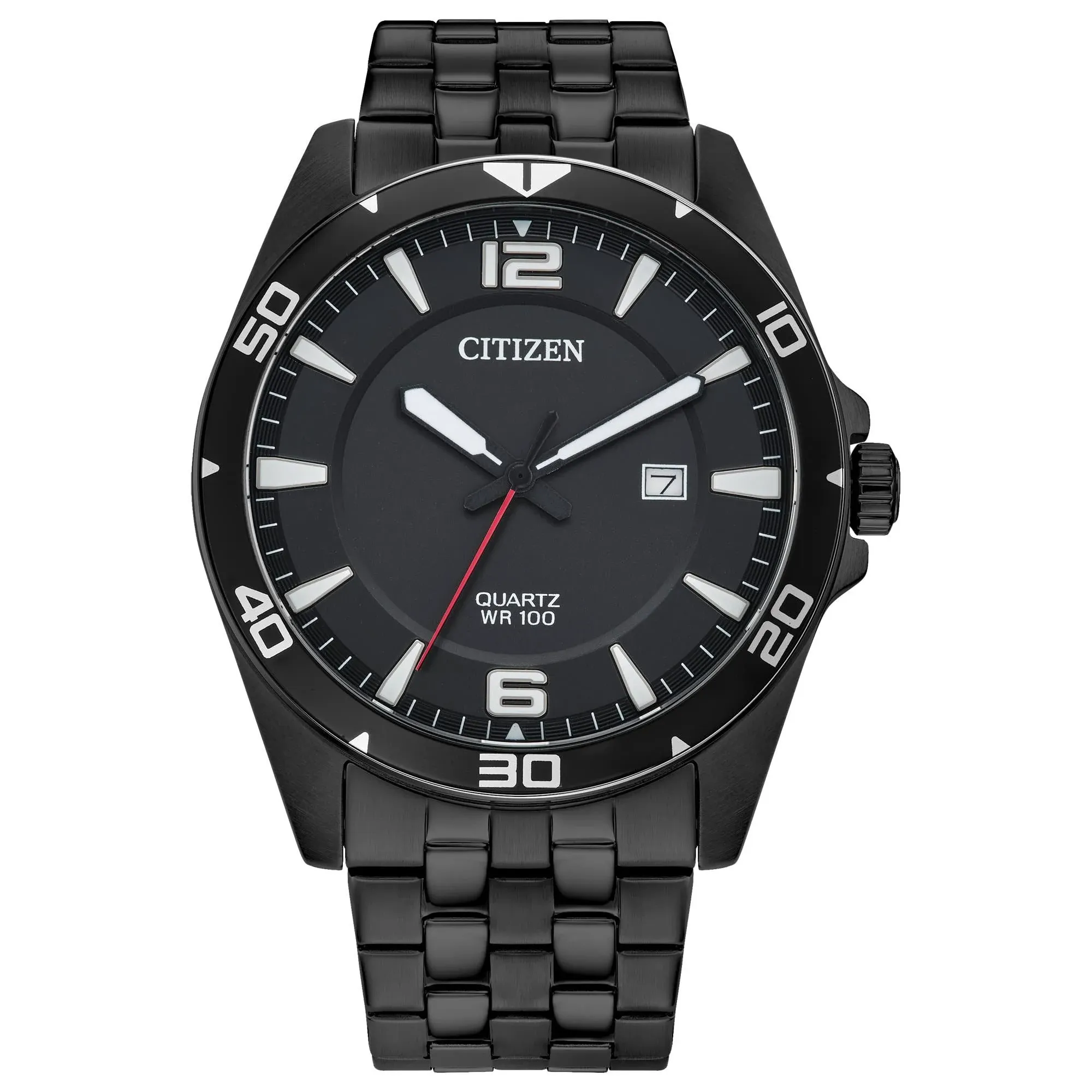 Citizen Men's Quartz Watch; Black Dial; 44 mm Stainless Steel Bracelet BI5055-51E