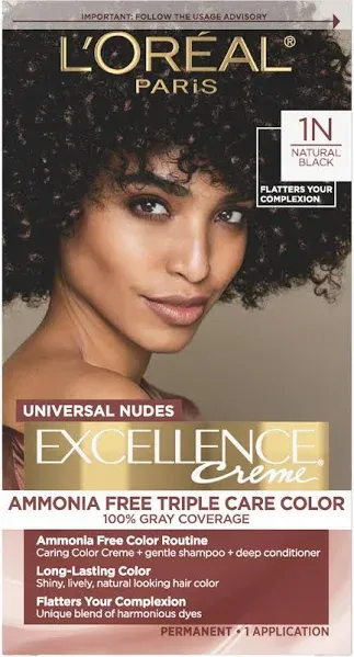 L&#039;Oreal Excellence Creme Universal Nudes Brown 4U No Ammonia Hair Dye 100% Cover