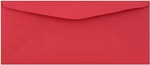 Jam Paper #9 Business Colored Envelopes - 3 7/8 x 8 7/8 - Red Recycled - 50/Pack