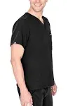 FIGS Leon Three-Pocket Scrub Top for Men - Black, XS