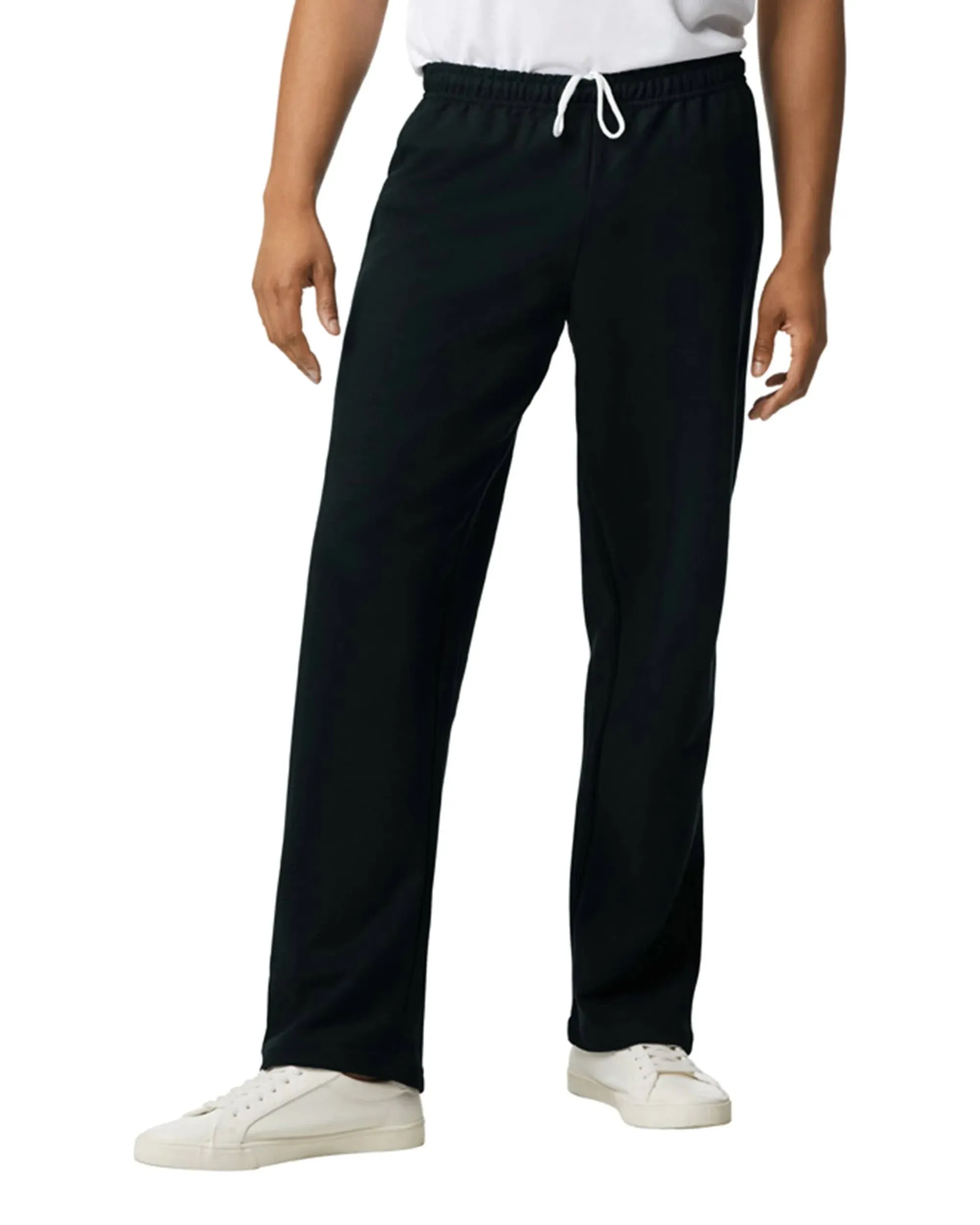 Gildan Men's Open Bottom Pocketed Sweatpant Black S