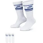 Nike Everyday Essential Crew Socks ( 3 Pairs) - White/Blue