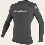 O'Neill Basic Skins Long Sleeve Crew Rashguard - Men's - Large / Smoke