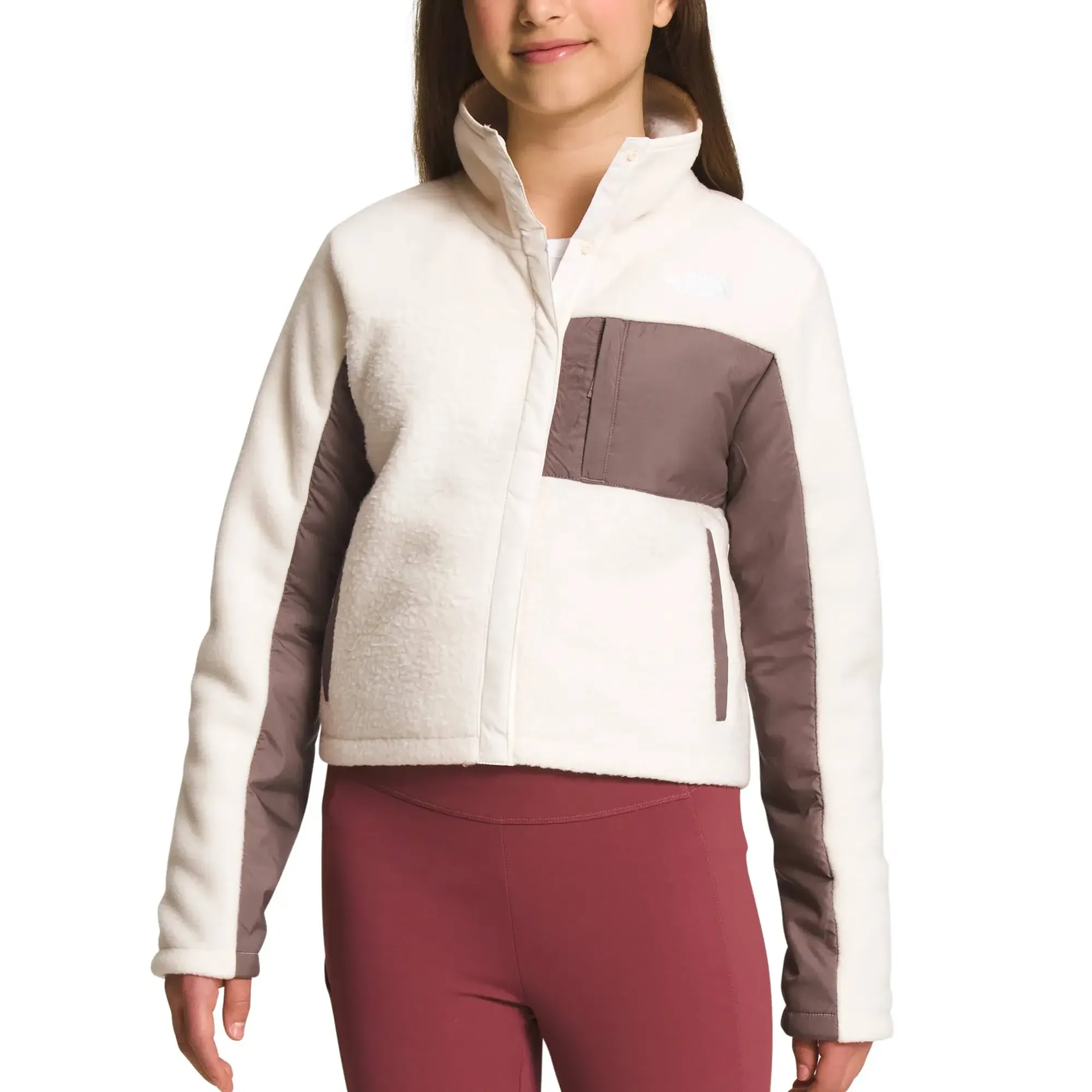 The North Face Girls' Fleece Mashup Jacket - Gardenia White