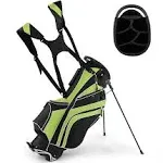 COSTWAT Golf Stand Cart Bag, Golf Club Bag W/* Divider, Organizer Pockets Storage