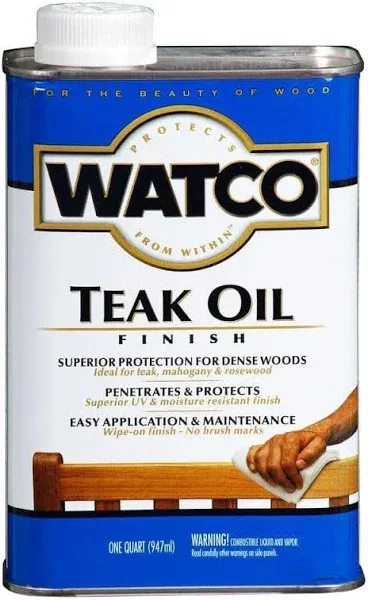 (4)-Qt Watco Penetrating Natural Interior/ Exterior Wood Teak Oil Finish A67141