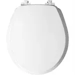 Mayfair Slow Close Round White Molded Wood Toilet Seat