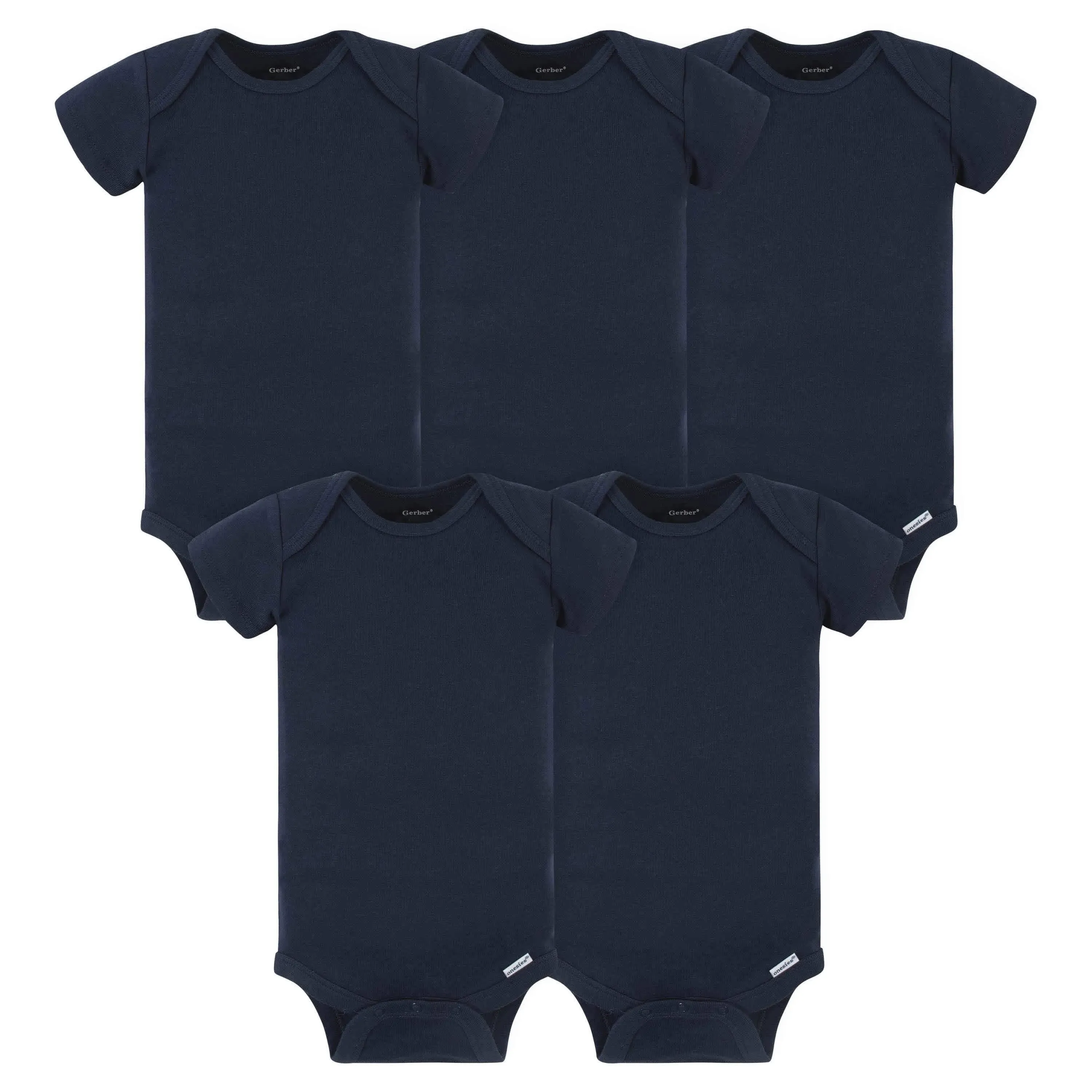 Gerber Baby 5-Pack Solid Onesies Bodysuits