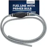 Five Oceans Marine Boat Fuel Line, Universal Outboard Fuel Line with Primer Bulb, 6 Ft Long, Reinforced EPA/CARB, Compatible with Ethanol Blended Fuels