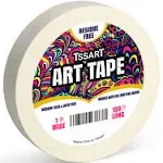 White Art Tape Medium Tack - Masking Artists Tape for Drafting Art Watercolor Pa