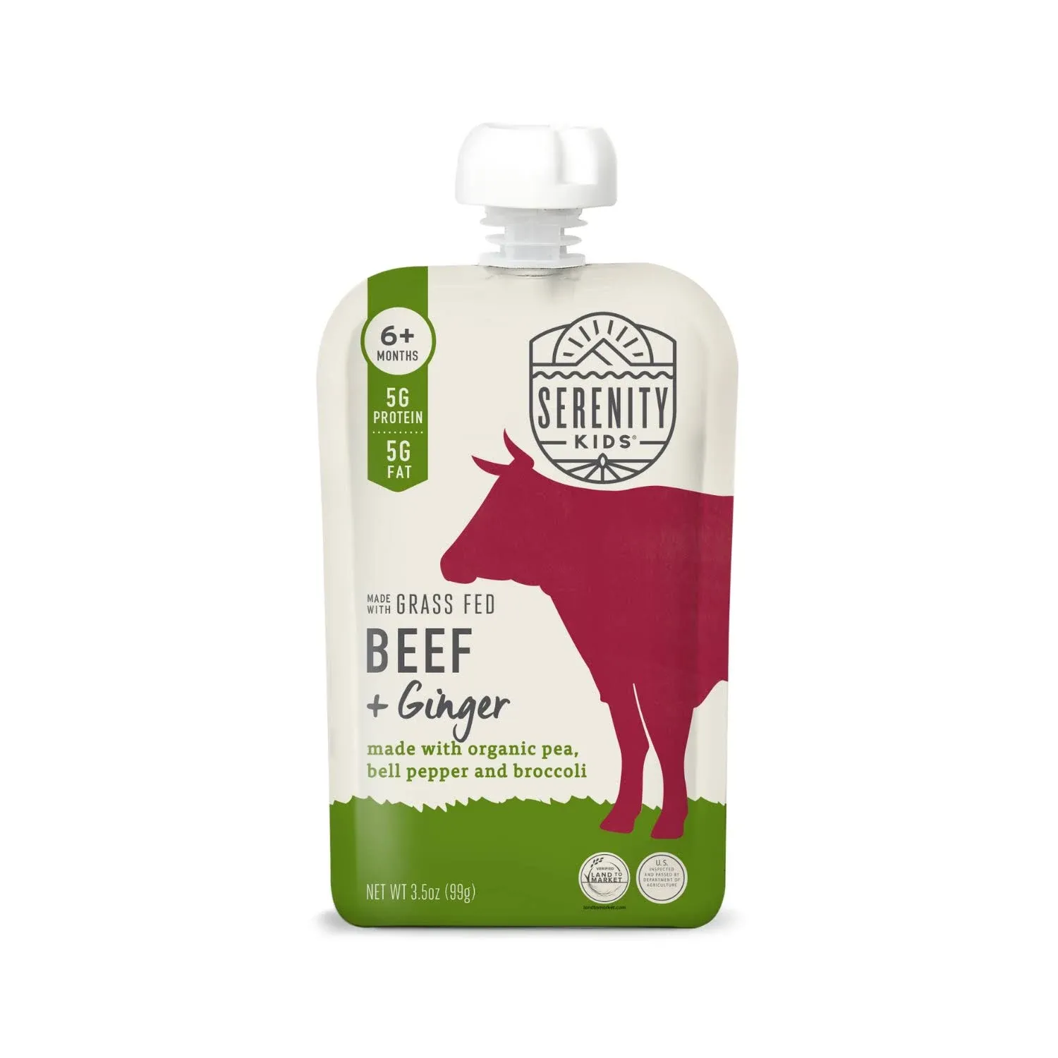 Serenity Kids Grass Fed Beef & Ginger Baby Food Puree